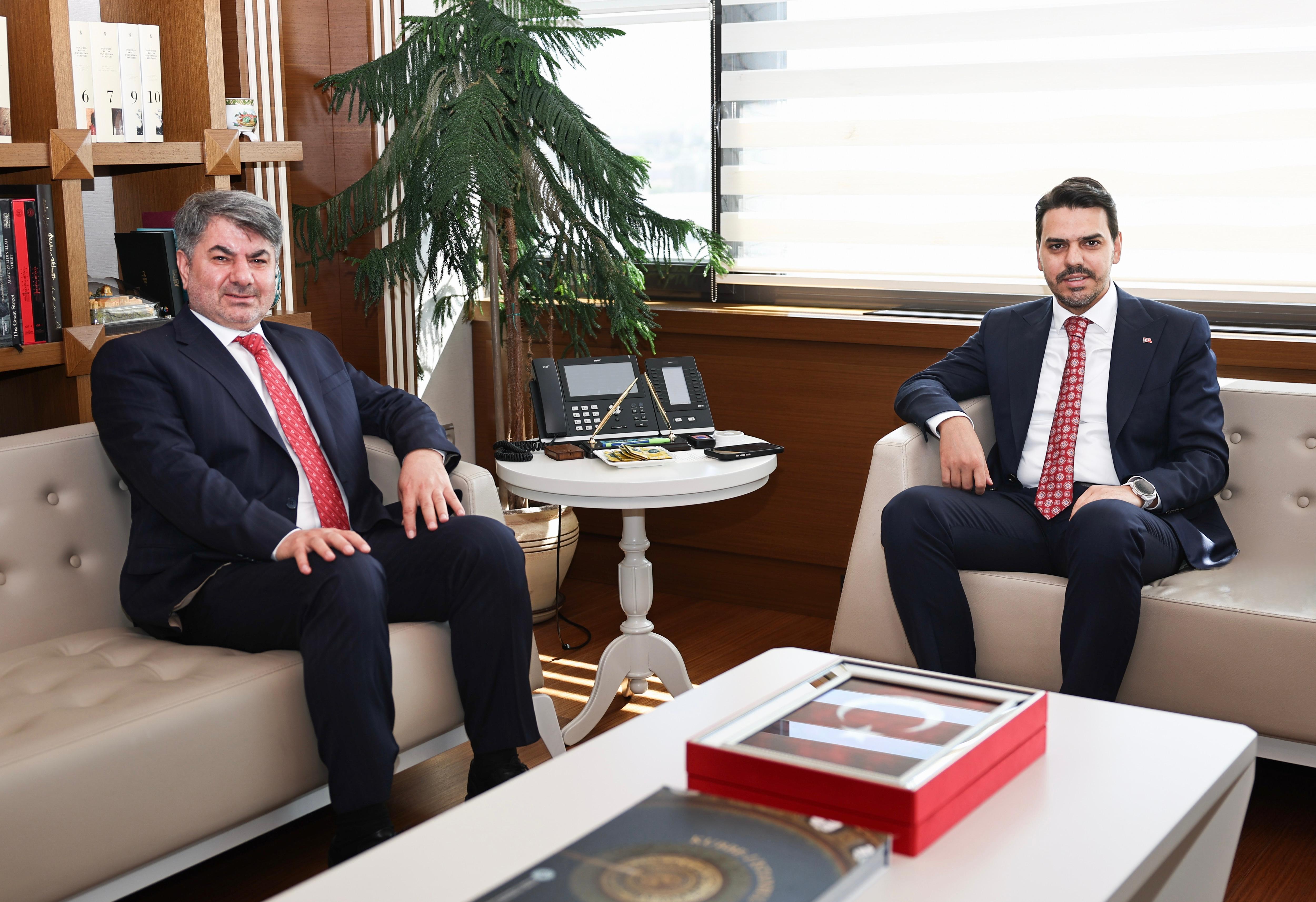 TÜİB sədri Hüseyin Büyükfırat TİKA sədri Abdullah Eren ilə görüşdü